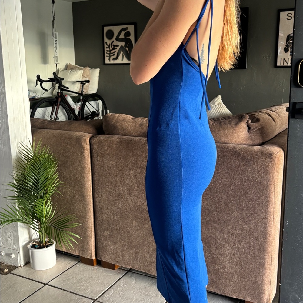 Hello Molly Royal Blue Midi Dress - Picture 6 of 7